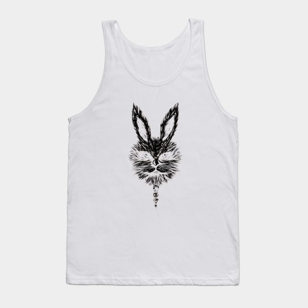 Black Bunny Rabbit Tank Top by Kyra_Clay